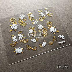 3D-наклейки для дизайну нігтів YM-576