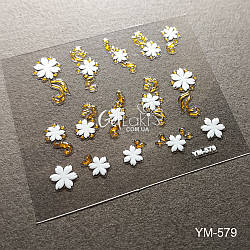 3D-наклейки для дизайну нігтів YM-579