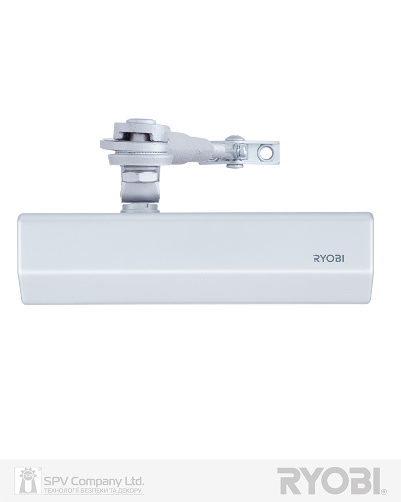 Доводчик з регульованим клапаном RYOBI 2000 DS-2055V SILVER BC STD_HO_ARM EN_3/4/5 до_100 кг 1250 мм