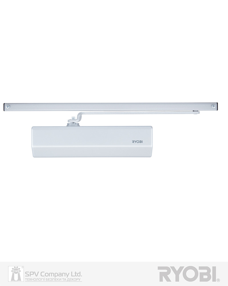 Доводчик дверний накладний з регулюванням тяги RYOBI 2000 D-2050T SILVER BC SLD_ARM EN_3 60 кг 950 мм FIRE