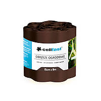 Садовый газонный бордюр Целфаст Cellfast 15x900см 30-012 коричневый