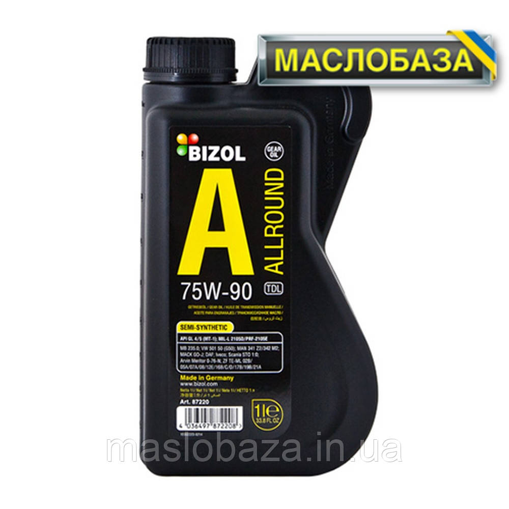 Масло трансмісійне - BIZOL Allround Gear Oil TDL 75W90 1л