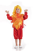 Детский карнавальный костюм для мальчика «Осенний лист» 110-120 см, оранжевый и красный