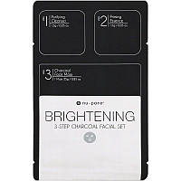 Осветляющий 3-х ступенчатый набор для лица Nu-Pore "Brightening 3-Step Charcoal Facial Set" с углем (1 шт)