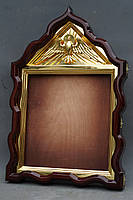 Кіот фігурний з золоченим різьбленим голлубем і рамою, фото 5