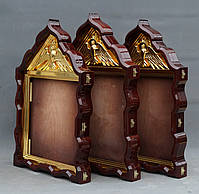 Кіот фігурний з золоченим різьбленим голлубем і рамою, фото 3