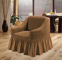 Чохол на крісло з оборкою (рюшами)