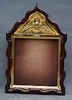 Кіот фігурний з золоченим різьбленим голлубем і рамою, фото 4