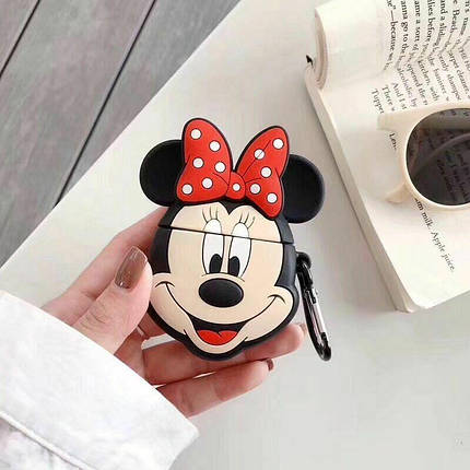 Чохол для навушників Apple AirPods Мінні Маус (Minnie Mouse) + карабін (88735), фото 2