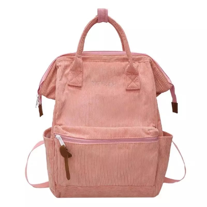 Прямокутний рюкзак вельветовий каркасний (рожевий, чорний, червоний)
