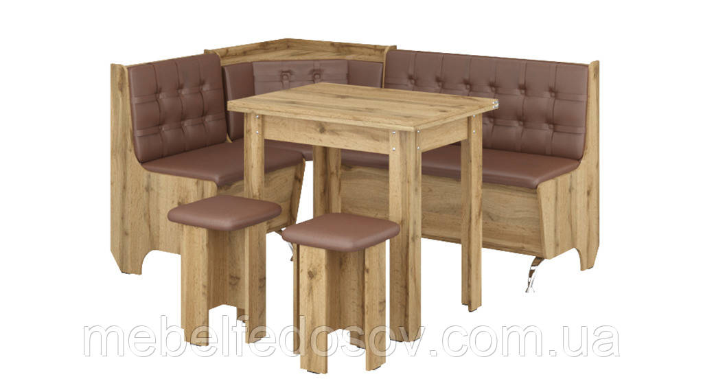 Кухонний куточок з розкладним столом Маршал (Пехотін) 1200х1600х840мм, фото 1