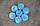 Помпони, м'які кульки, бубончики 30мм/ Блакитний 100шт., фото 4
