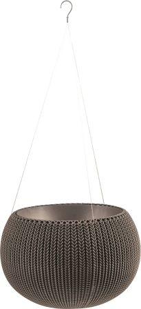 Кашпо 28 см Cozies S з ланцюжком Keter коричневий