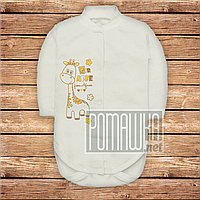 74 (68) 5-7 міс легеньке піддівати котонове дитяче боді на довгий рукав з кнопками для малючків бавовна 3149 БЖВ