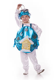 Дитячий карнавальний костюм для хлопчика «Ялинкова кулька» 115-125 см, біло-блакитний