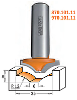 Фреза фигирейная горизонтальна CMT 25х6х8х12 мм хв.8мм (арт 970.101.11)