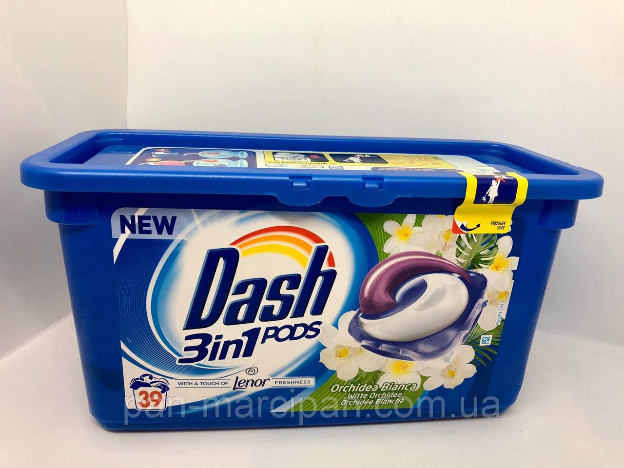 Капсули для прання Dash 3in1 Orchidea Lenor 39 шт