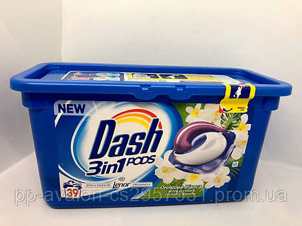 Капсули для прання Dash 3in1 Orchidea Lenor 39 шт
