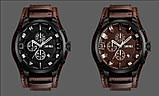 Чоловічий класичний годинник Skmei 9165 Brown-Brown, фото 9
