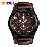 Чоловічий класичний годинник Skmei 9165 Brown-Brown, фото 3