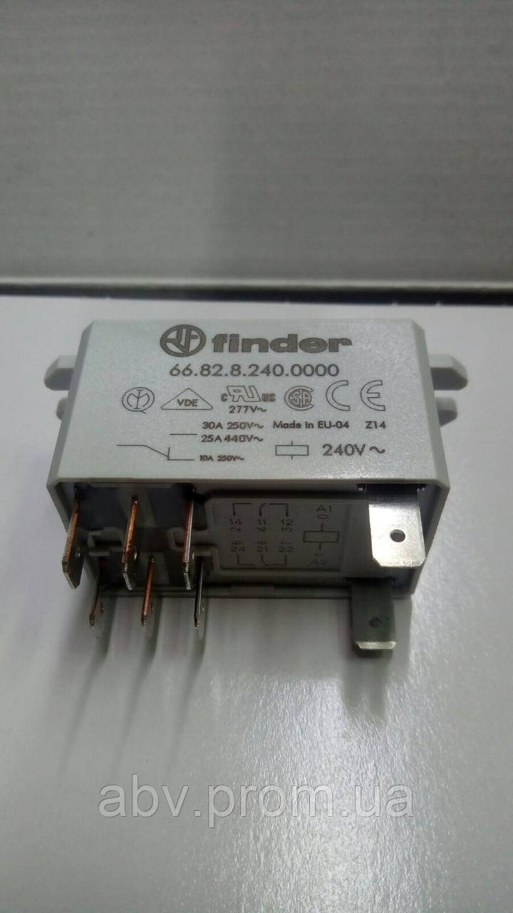 668282400000 Силове реле Finder під наконечник Faston 250 (6,3х0,8), 2C/O (DРDТ), 30A, 240VAC., фото 1
