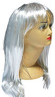 Перука карнавальна пряма біла