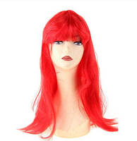 Перука карнавальна червона пряма