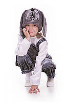 Дитячий карнавальний костюм для хлопчика «Собачка» 110-120 см, сірий
