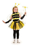 Дитячий карнавальний костюм для дівчинки «Бджілка в пачці» 100-110 см, 110-120 см, 120-130 см, чорно-жовтий, фото 3