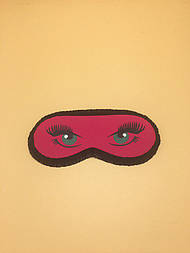 Класична маска Пов'язка для сну фіолетового кольору з принтом.  3235