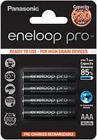 Panasonic Eneloop Pro 980 mAh (min. 930 mAh) BK-4HCDE , упаковка - блістер. (AAA). Ціна за уп. 4 шт.