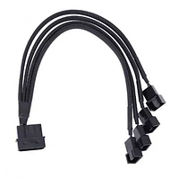 Переходник питания на 4 кулера Molex / Sata ->4 шт 26 см , 4 pin hub