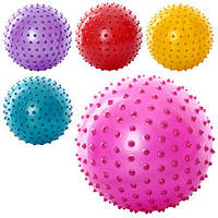 Мяч массажный Rubber ball, ПВХ, 5 цветов, MS0023