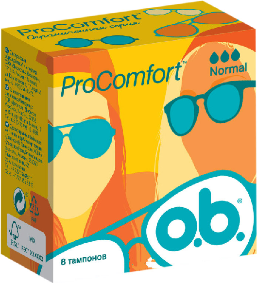 Тампони O.B. ProComfort, 3 краплі (8 шт.)