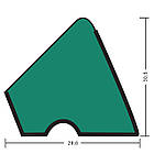 Гума для бортів Піраміда U118 180см 12Фт 6шт зелена, фото 2
