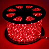 Шнур світлодіодний ( дюралайт) червоне світло 100 м