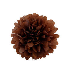 Паперові помпони, колір шоколад, d-25 см