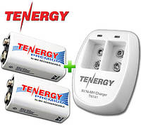 Комплект: Tenergy TN 141 и 2 аккумулятора Крона Tenergy Premium 200 mAh.