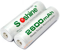 Soshine 2600 mAh - низкосаморазрядные (LSD) пальчикові акумулятори. Поштучно. (AA). Ціна за 1 шт.