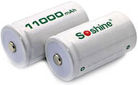 Soshine D (R20) 11000 mAh RTU (Ni-Mh). Низкий саморазряд. Цена за 1 шт.