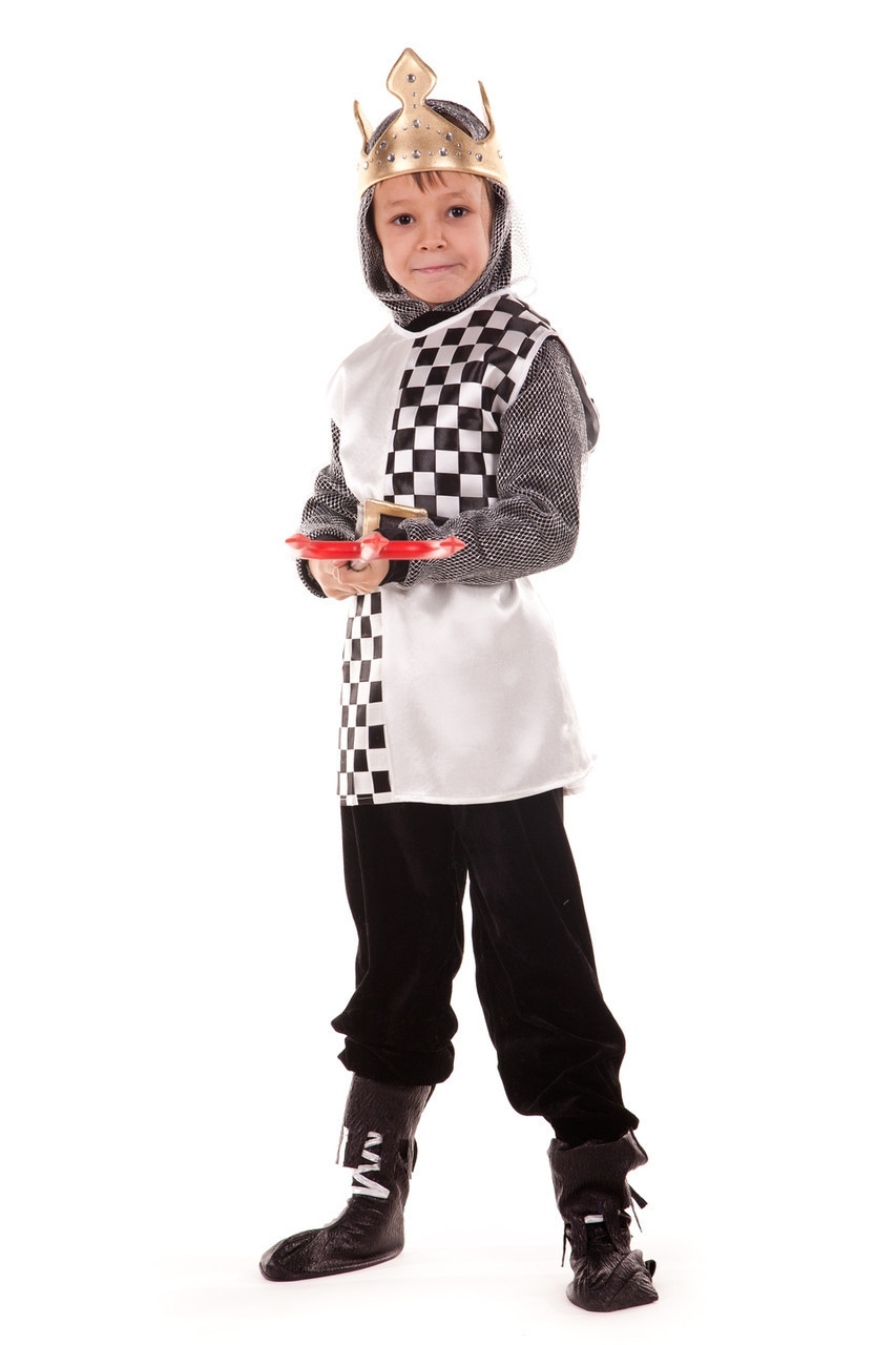 Дитячий карнавальний костюм для хлопчика «Лицар шаховий» 120-130 см, 130-140 см, кілька кольорів