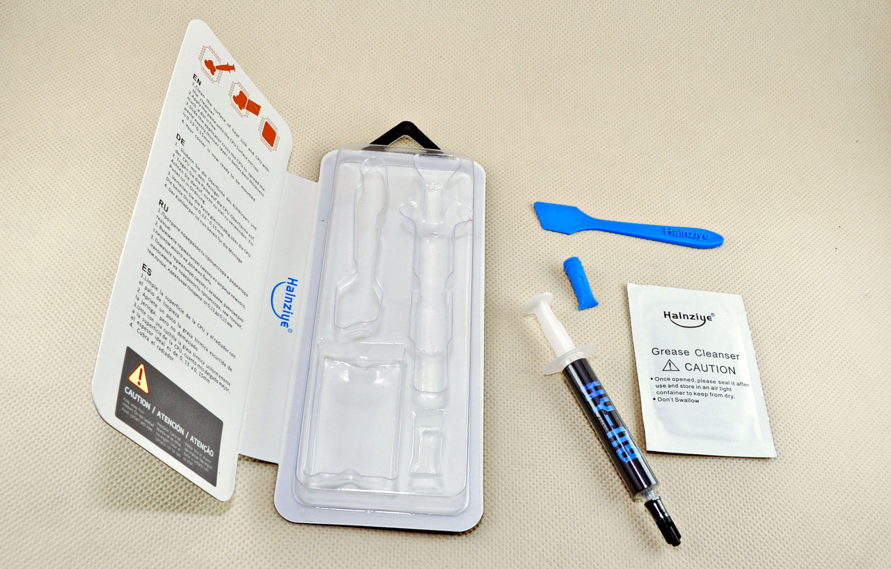 Термопаста HY-A9 Halnziye 11 W/mK 2,5 г набір карбонова термопрокладка термоінтерфейс, фото 1