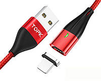 Магнітний кабель синхронізації Topk iPhone 2m 2.1A червоний (TK61i2-VER2-RD)