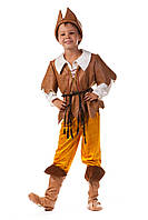 Дитячий карнавальний костюм для хлопчика «Робін Гуд» 130-140 см, коричневий