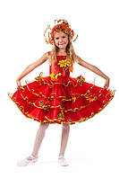 Детские карнавальный костюм для девочки «Осень багряная» 100-110 см, 115-130 см, красный