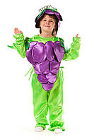 Дитячий карнавальний костюм для дітей «Виноград» 110-120 см, фіолетовий із зеленим