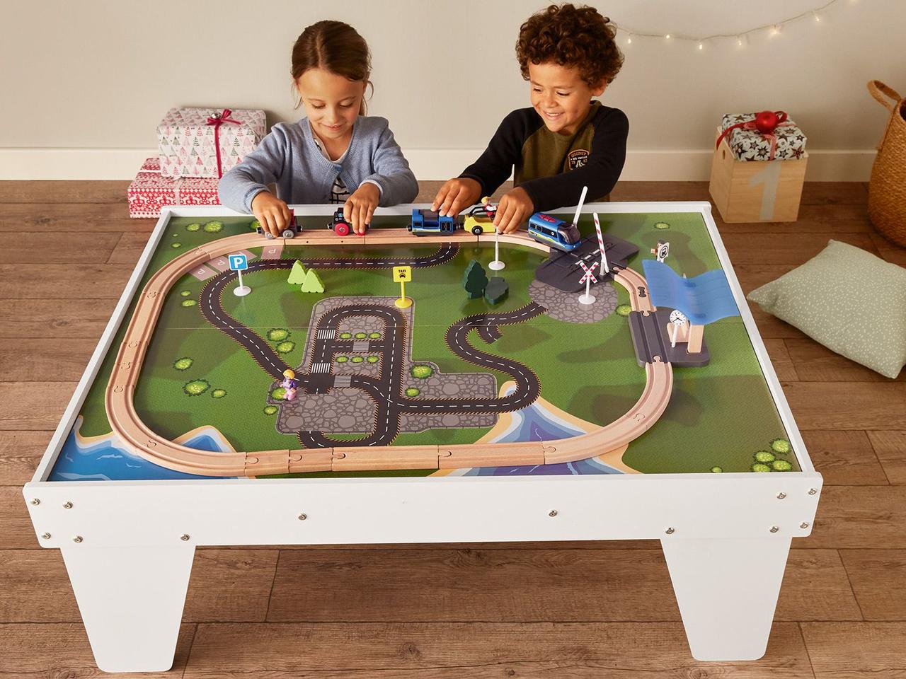 Ігровий стіл c дерев'яної залізницею PlayTive Junior 89 елементів, фото 1