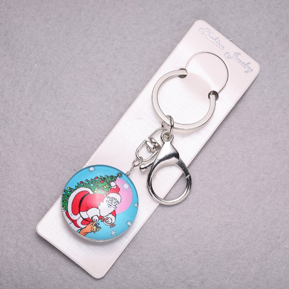 Брелок Новий рік Дід мороз з ялинкою L-10см, фото 1