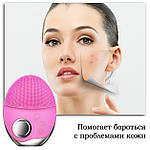 Щітка для обличчя електрична Doc-team brush LED щітка масажер силіконова для чищення ультразвукова, фото 5