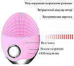 Щітка для обличчя електрична Doc-team brush LED щітка масажер силіконова для чищення ультразвукова, фото 10